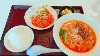 【名店再訪】隼人の坦坦で美味いエビチリと坦々麺のセットを食べてメガドンキに行って来たよ
